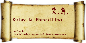 Kolovits Marcellina névjegykártya